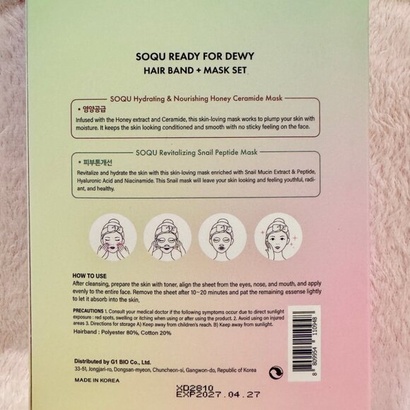 SOQU Ready for Dewy - Head Band + Mask Set - Picture 2 of 4